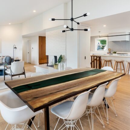 Anjera Clear Green Epoxy Resin Table – Custom Handmade Furniture